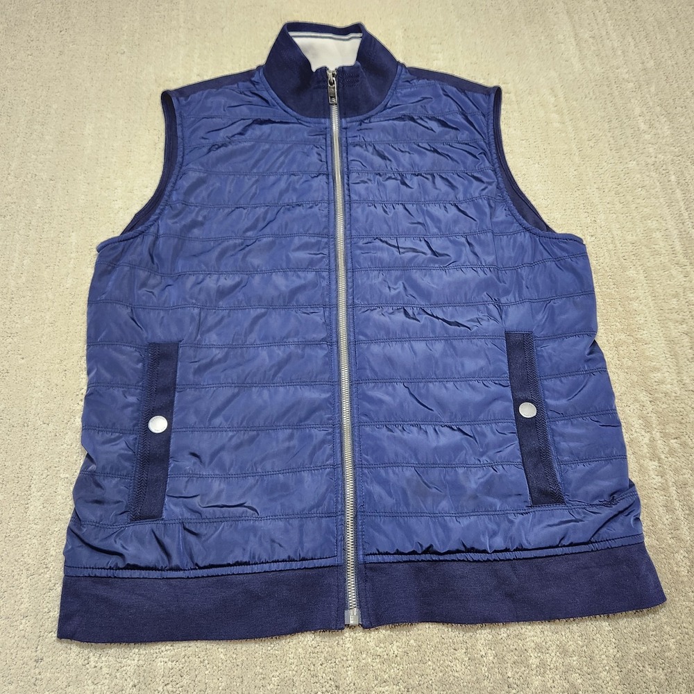 UNTUCKIT Rebulo Vest Men Medium Hybrid Puffer Performance Golf Full Zip Preppy